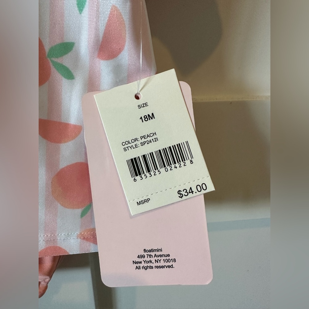 Floatimini Little Girl Peach Swimsuit - BRAND NEW - 18M - Picture 2 of 6